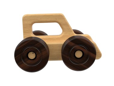  Üç boyutlu tahta oyuncaklar. Hafif arka planda tahta oyuncaklar. 3d hazırlayıcı.