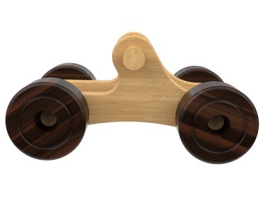  Üç boyutlu tahta oyuncaklar. Hafif arka planda tahta oyuncaklar. 3d hazırlayıcı.