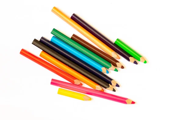 Colour Pencils Pencils Light Background — Stock Photo, Image