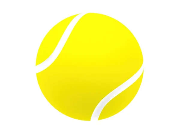 Renderowanie Piłki Tenisowej Piłka Tenisowa Jasnym Tle Renderowanie — Zdjęcie stockowe