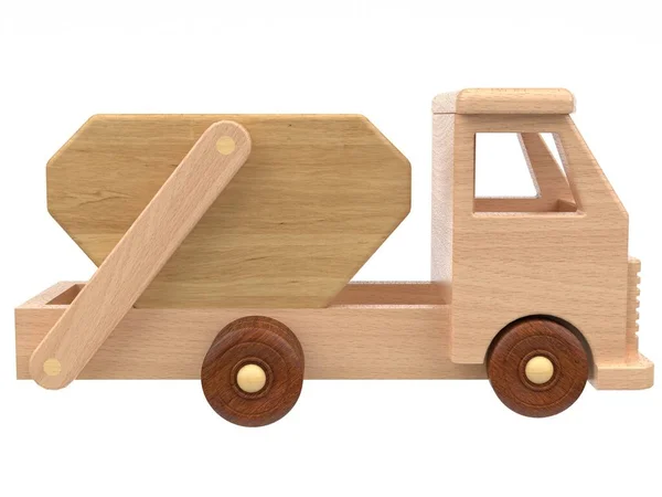 Fából Készült Játékok Játékok Könnyű Háttérrel Renderelés — Stock Fotó