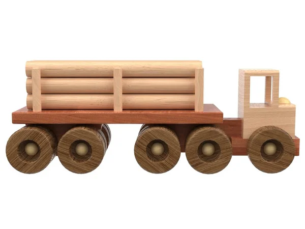 Render Wooden Toys Wooden Toys Light Background Render — Foto Stock