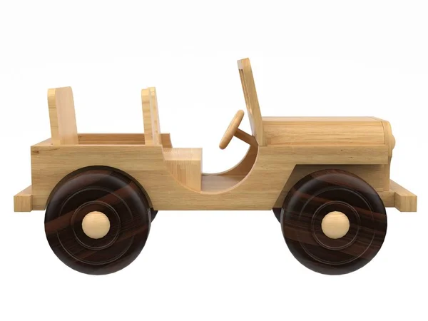 Fából Készült Játékok Játékok Könnyű Háttérrel Renderelés — Stock Fotó