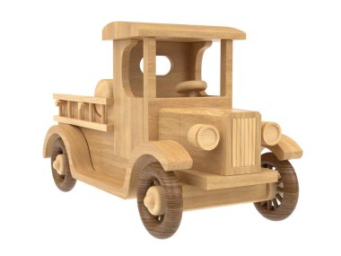 3d render of wooden toys. Wooden toys on a light background. 3d render.