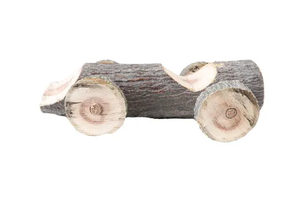 Drewniane Kłody Izolowane Białym Tle Drewno — Zdjęcie stockowe