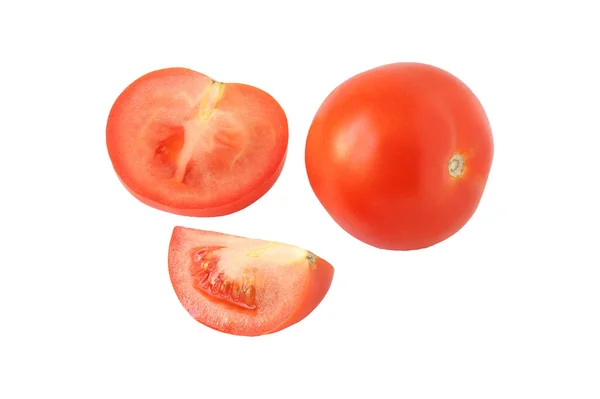 Tomate Rouge Sur Fond Blanc — Photo