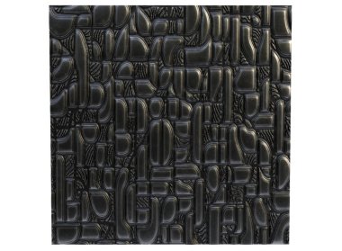 Dekoratif panelin 3 boyutlu görüntüsü. Arka planda dekoratif panel. 3 Boyutlu Hazırlama.