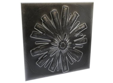 Dekoratif panelin 3 boyutlu görüntüsü. Arka planda dekoratif panel. 3 Boyutlu Hazırlama.