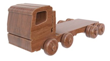 Beyaz zemin üzerinde izole edilmiş eski ahşap tren