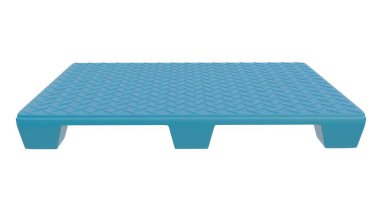 Hafif bir arka planda kargo taşımacılığı için plastik paletler oluşturun. 3d hazırlayıcı.