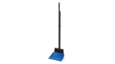 Hafif arka planda fırçası olan plastik bir faraş. 3d hazırlayıcı.