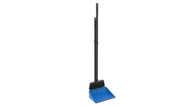 Hafif arka planda fırçası olan plastik bir faraş. 3d hazırlayıcı.