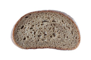 Beyaz arka planda dilimlenmiş ekmek