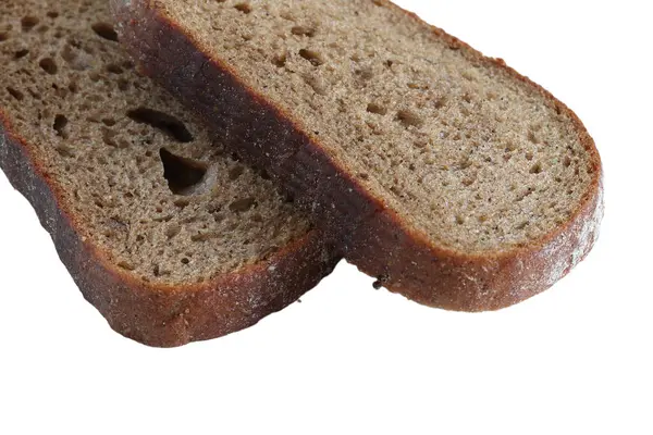 Beyaz arka planda bir somun ekmek