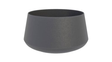 Beyaz tencereye izole edilmiş tencere için siyah seramik.