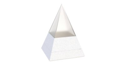 beyaz izole piramit