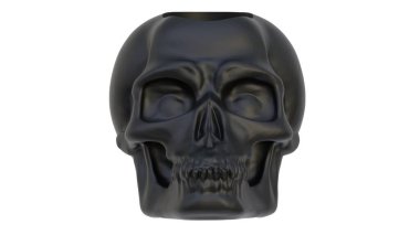 Dekoratif soyut kafatasının ışık arka planında 3 boyutlu canlandırması. 3d hazırlayıcı.