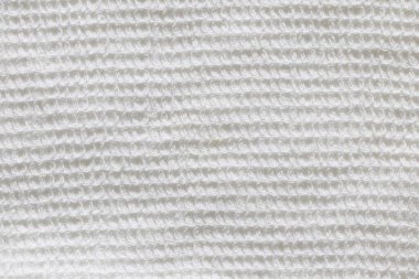 Beyaz örme kumaş dokusu arka plan.