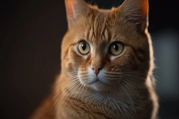 蜂蜜の目をした赤い猫の肖像画 — ストック写真