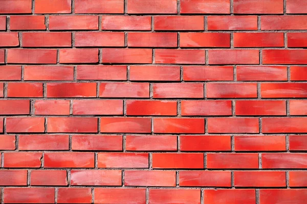 Vägg Med Röd Smutsig Tegelstruktur — Stockfoto