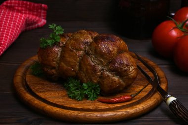 Yakın plan otlu sade et.