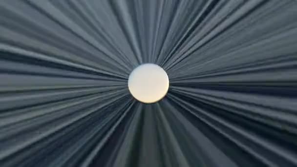 Abstraktní Dynamické Pozadí Pohybujících Čar Širokoúhlým Efektem Rotující Kulička Logo — Stock video