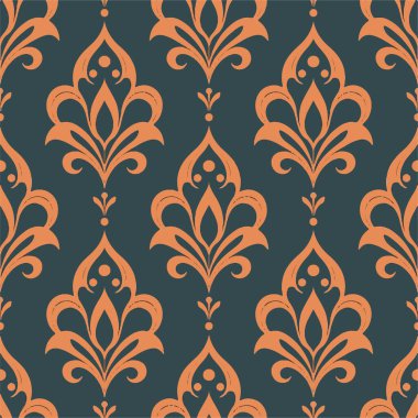 Turuncu çiçek pürüzsüz desen / Turuncu çiçek pürüzsüz desen