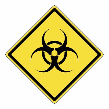 Warning Yellow Sign for biohazard clipart