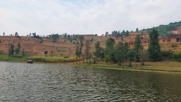 ルワンダのいくつかの地域や村における風景や泥の家の素晴らしく 非常に美しい写真 — ストック写真