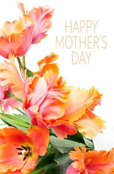 Gelukkige Moeders Dag Spandoek Moederdag Kaart Ontwerp Bloemige Achtergrond Stockafbeelding