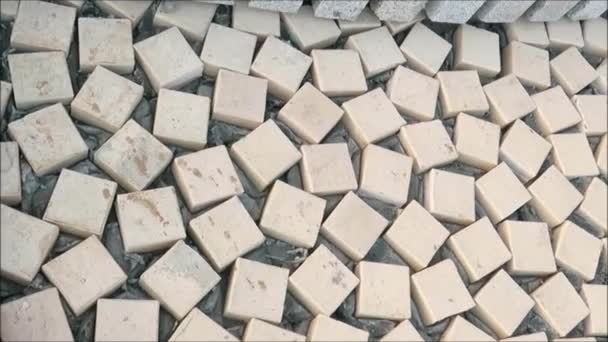 アンダルシアの村の新しい舗装 アンダルシアの村通りで待っている広場舗装石 — ストック動画
