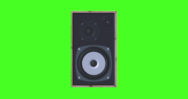 Movement Loudspeaker Green Background Animation — Stock Video