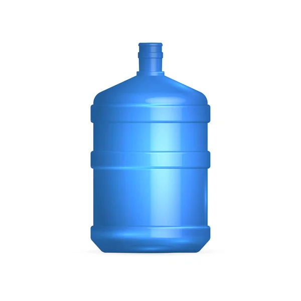 在白色背景上隔离的储水瓶 正面视图 3D矢量图解 — 图库矢量图片