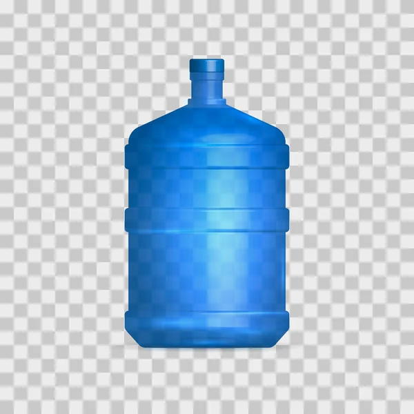 Botella Almacenamiento Agua Completa Aislada Sobre Fondo Blanco Vista Frontal — Archivo Imágenes Vectoriales
