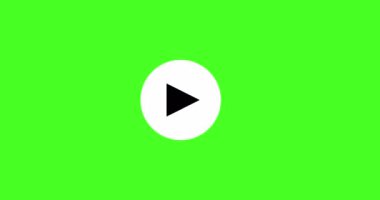 Yeşil ekranda 4K canlandırma, video duraklat ve oynat düğmelerine tıklayın.