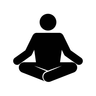 Beyaz arka planda çizgi figürler, yoga dersleri ve nilüfer poz, düz vektör illüstrasyonu.