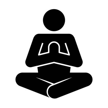 Beyaz arka planda çizgi figürler, yoga dersleri ve nilüfer poz, düz vektör illüstrasyonu.