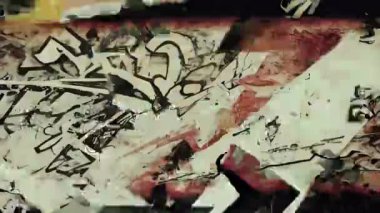 Animasyon Grunge Doku Örtüsü Arkaplan, Eski Film, Analog Lo-Fi etkisi