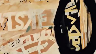 Animasyon Grunge Doku Örtüsü Arkaplan, Eski Film, Analog Lo-Fi etkisi