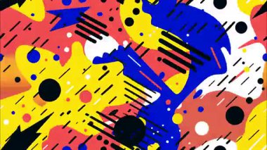 2d çizgi film animasyonlu çizgi roman tarzı düz döngü soyut arka plan canlı renkler, dinamik patlamalar aksiyon sahneleri, hareket grafikleri ve eğlenceli çizgi film tanıtımları için mükemmel..