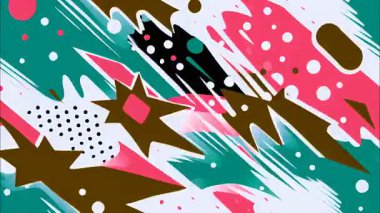 2d çizgi film animasyonlu çizgi roman tarzı düz döngü soyut arka plan canlı renkler, dinamik patlamalar aksiyon sahneleri, hareket grafikleri ve eğlenceli çizgi film tanıtımları için mükemmel..