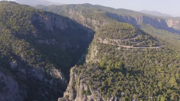 Съёмки Воздушного Беспилотника Каньона Копрулу Турции — стоковое видео