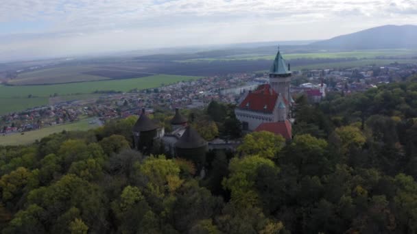 Αεροπλάνο Drone Του Smolenicky Hrad Σλοβακία — Αρχείο Βίντεο