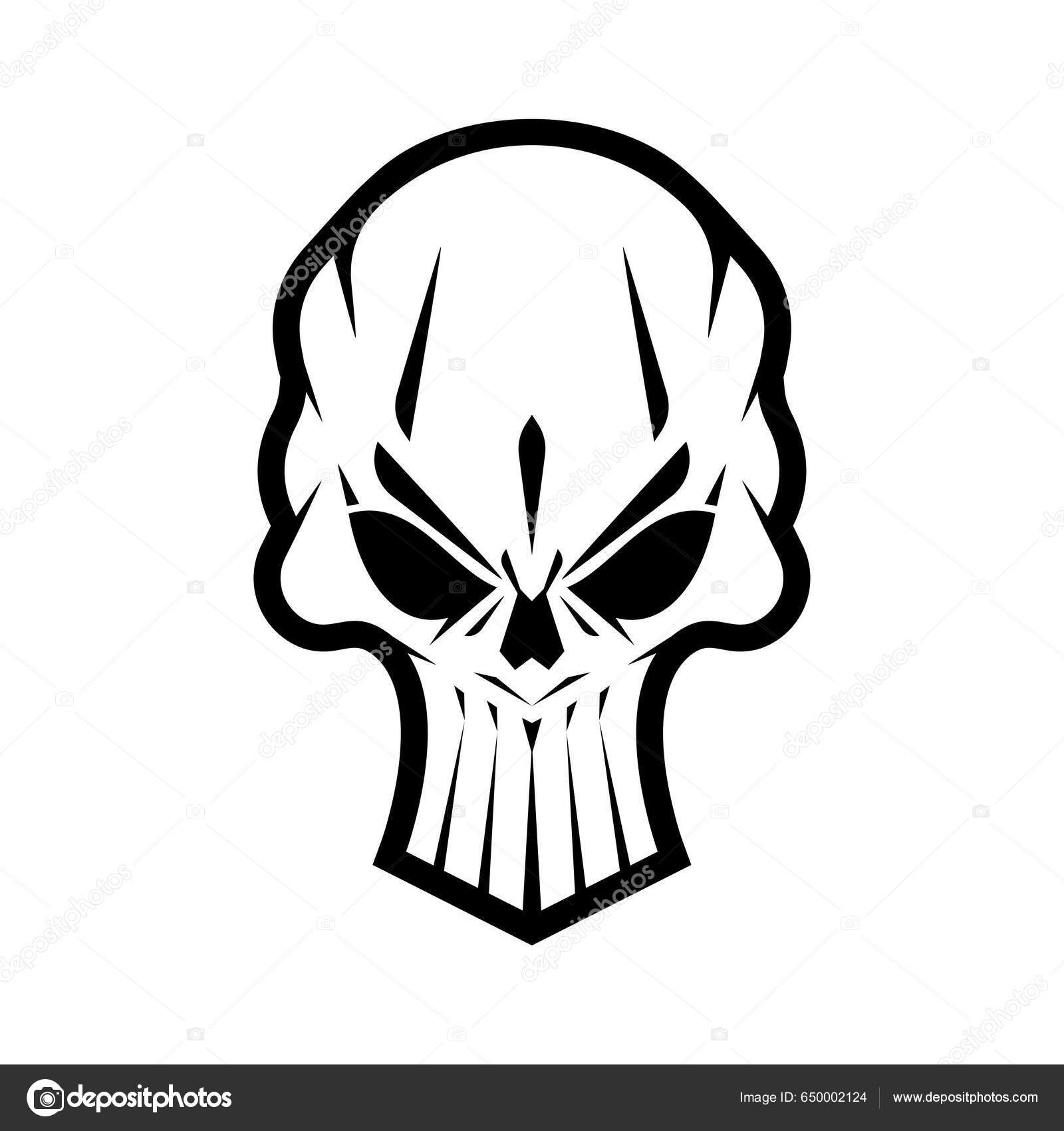 可怕的骷髅标志隔离骷髅头矢量图解图库矢量图©popaukropa 650002124, image size:1600x1700