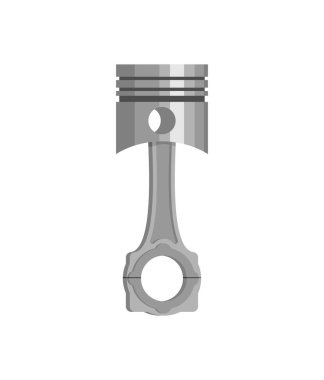 Piston simgesi izole edildi. Piston İşareti. Vektör illüstrasyonu