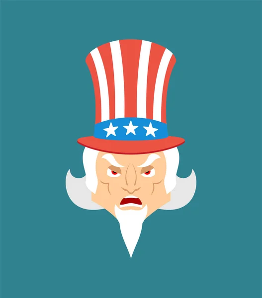 Uncle Sam Boze Emoji Man Boze Emoties Avatar Uncle Sam — Stockvector