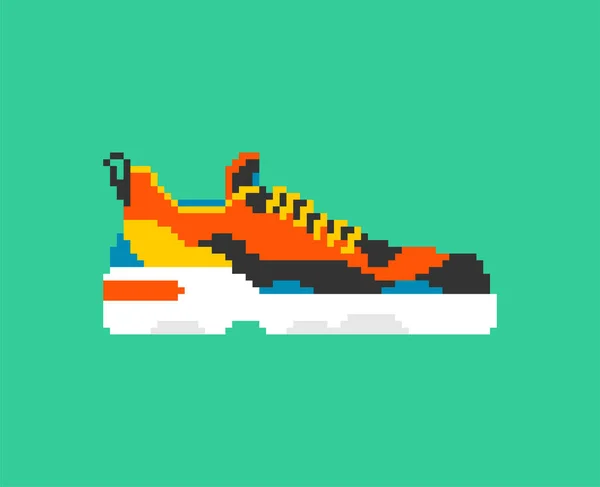 Sneakers Pixel Art Bit Sneaker Pixelated Vector Illustration — Stock Vector