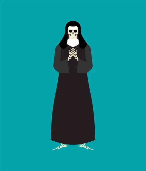 Esqueleto Freira Irmã Santa Malvada Votaress Morte Ilustração Vetorial —  Vetores de Stock