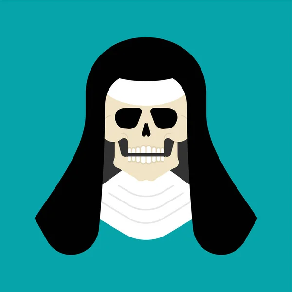 Squelette Nonne Méchante Sainte Sœur Votaress Death Illustration Vectorielle — Image vectorielle