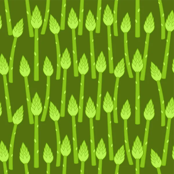 Spargelstrauß Muster Nahtlos Gras Essbaren Hintergrund Vektorstruktur — Stockvektor